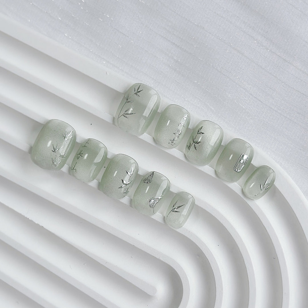 Botanical Press-On Nail Art Set