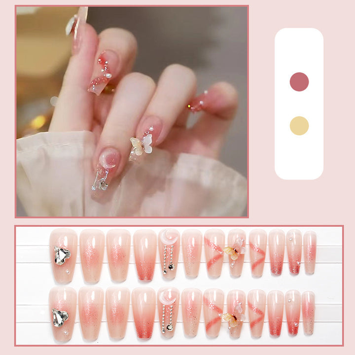 Artistic Nail Extensions with Flower Design Kalsten