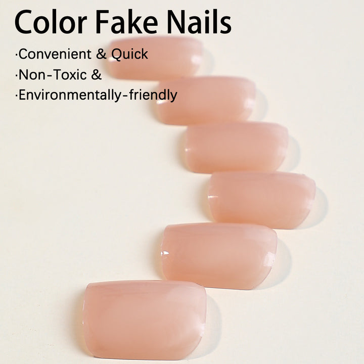 Acrylic nail set with elegant, natural finish Kalsten
