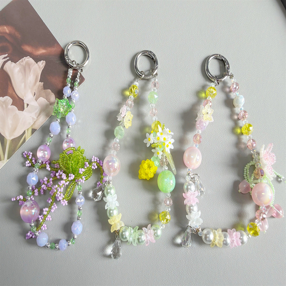 Floral Acrylic Charm Keychain Kalsten