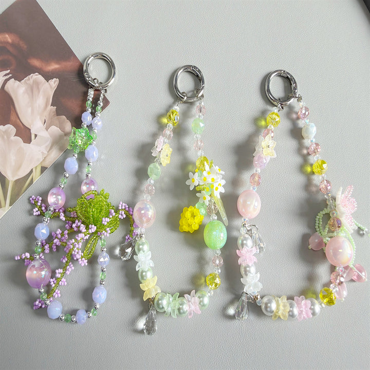 Floral Acrylic Charm Keychain Kalsten