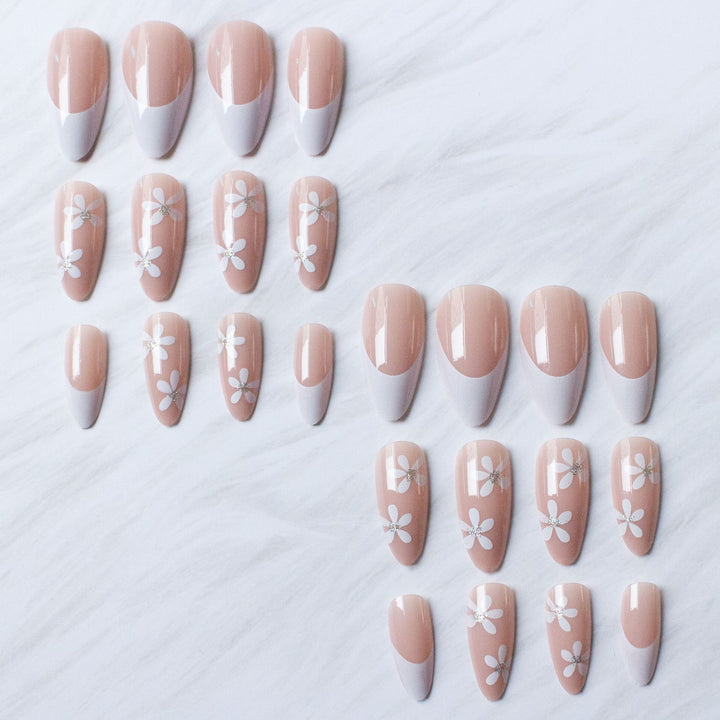 Elegant Floral Tip Acrylic Nail Art Kit