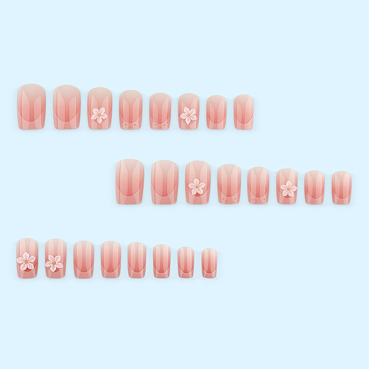 Artificial nails with 3D flower design Kalsten