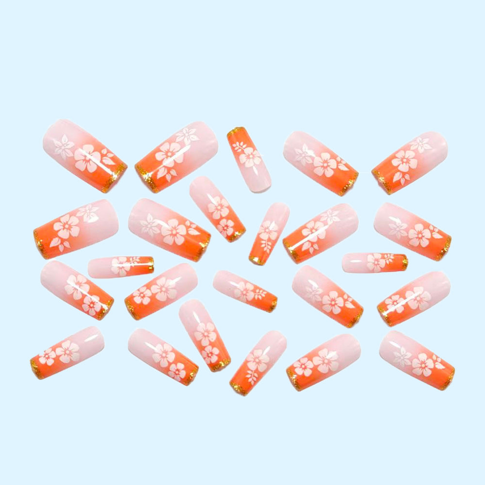High-quality artificial nails with floral accents Kalsten
