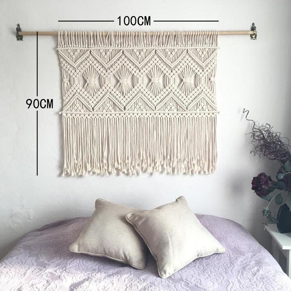 Macrame Wall Tapestry with Elegant Fringe Kalsten 1789210867