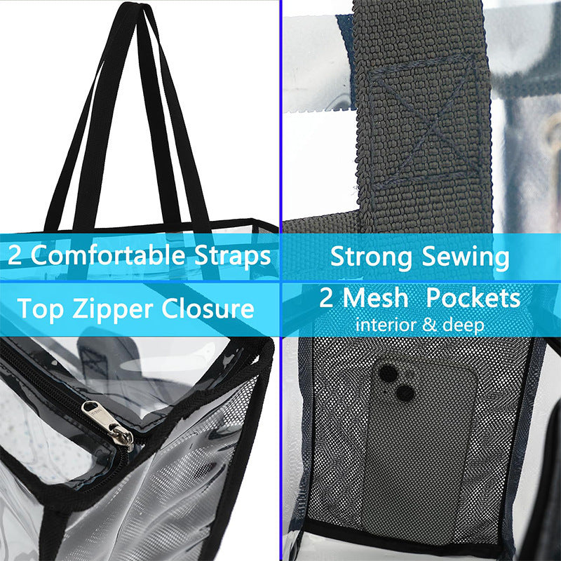 Transparent beach bag with multiple compartments Kalsten