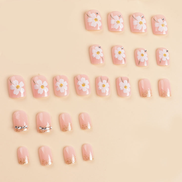 Floral Design Press-On Nail Art Tips Kalsten
