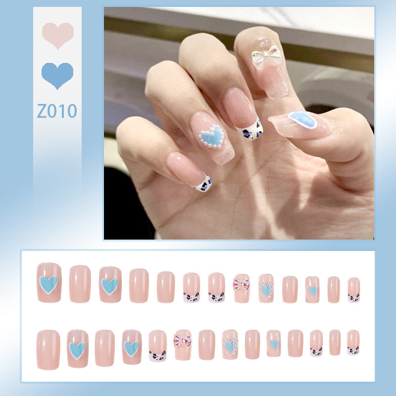 Elegant Rhinestone-Embellished Press-On Nails