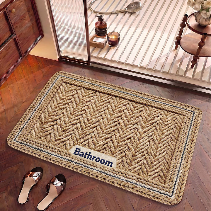 Elegant Textured Bathroom Mat