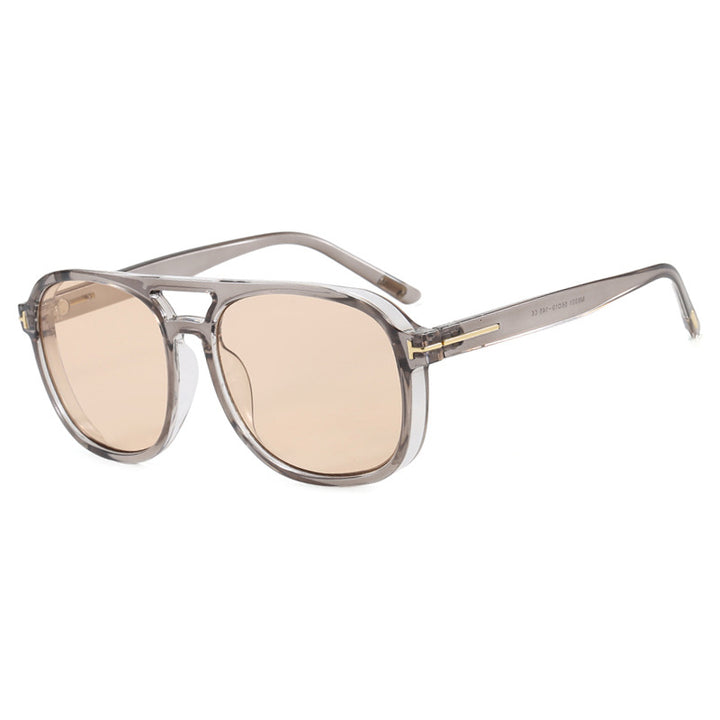 Women's square sunglasses with luxurious plastic frame and mirrored lenses Kalsten