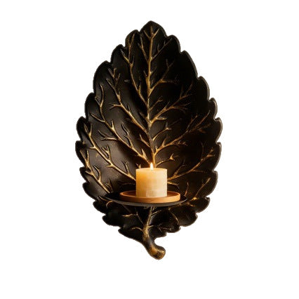 Decorative Leaf Candle Holder Wall Art Kalsten