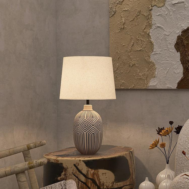 Geometric Ceramic Table Lamp