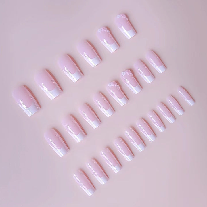 Artificial nail set with romantic flower decorations Kalsten