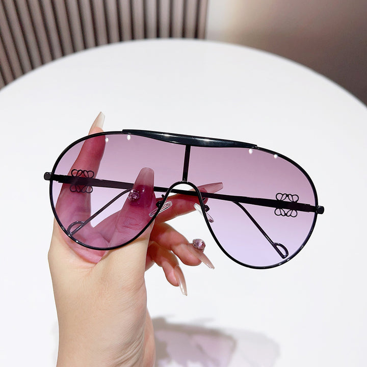 Oversized Aviator Sunglasses with Gradient Lenses Kalsten