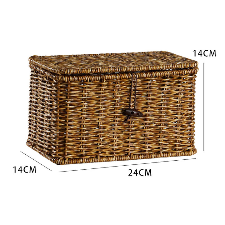 Women Large Storage Basket with Lid Kalsten