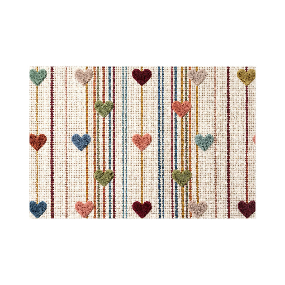 Heart Pattern Decorative Area Rug Kalsten