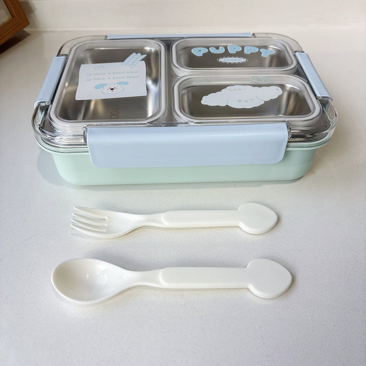 Multi-Compartment Lunch Box with Utensils