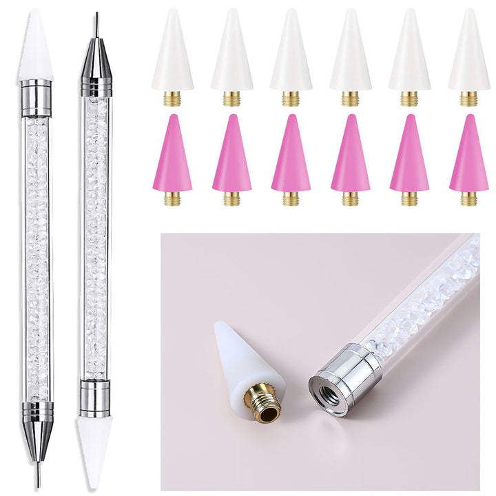 Professional Nail Art Detailing Brush with Crystal Handle Kalsten