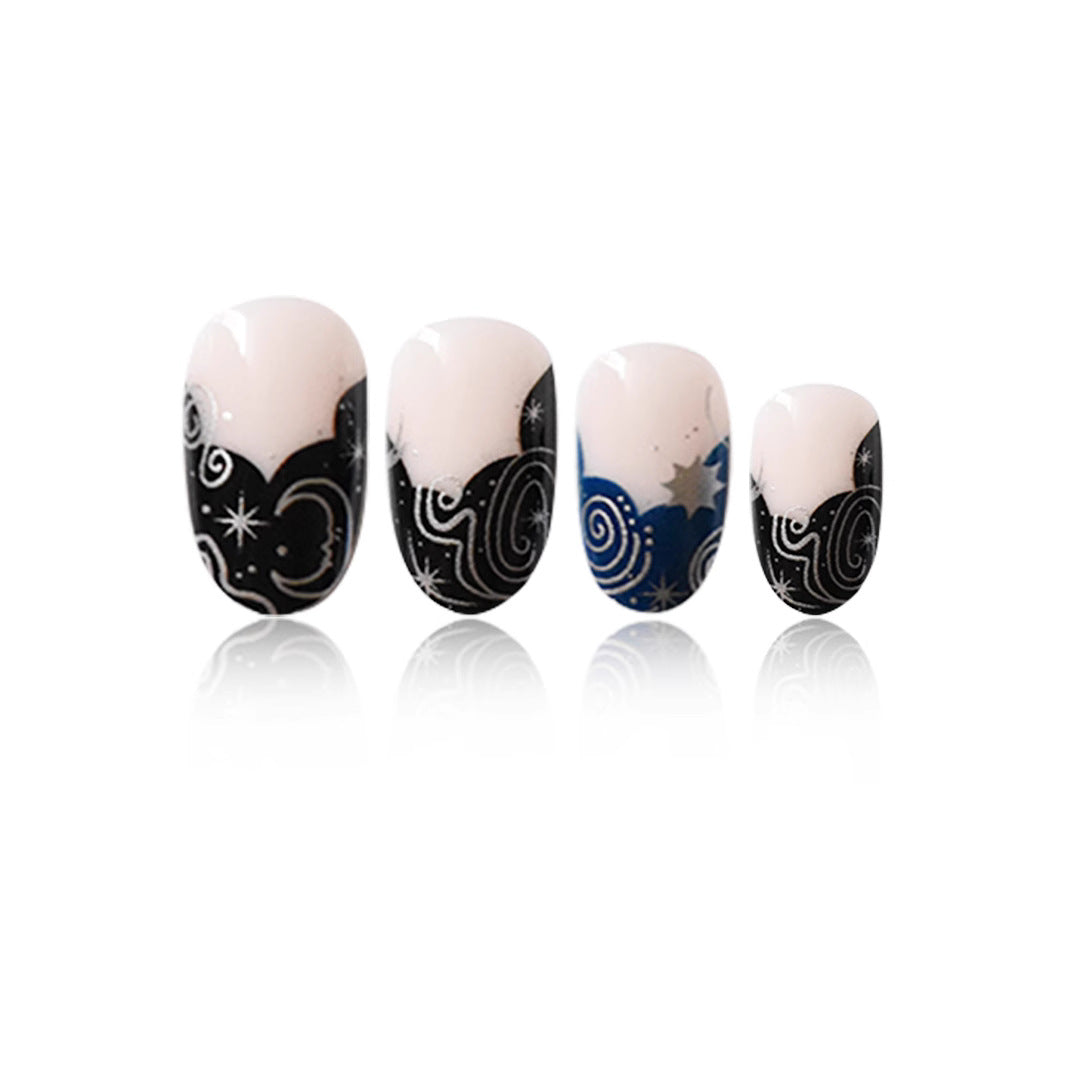 Artistic Floral Gel Press-On Nails Kalsten