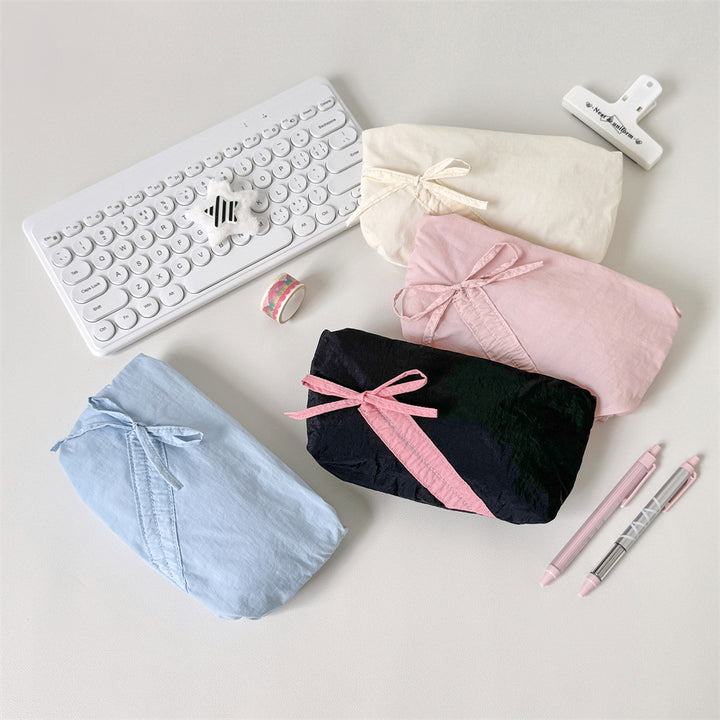 Quilted Pencil Case with Ribbon Closure Kalsten
