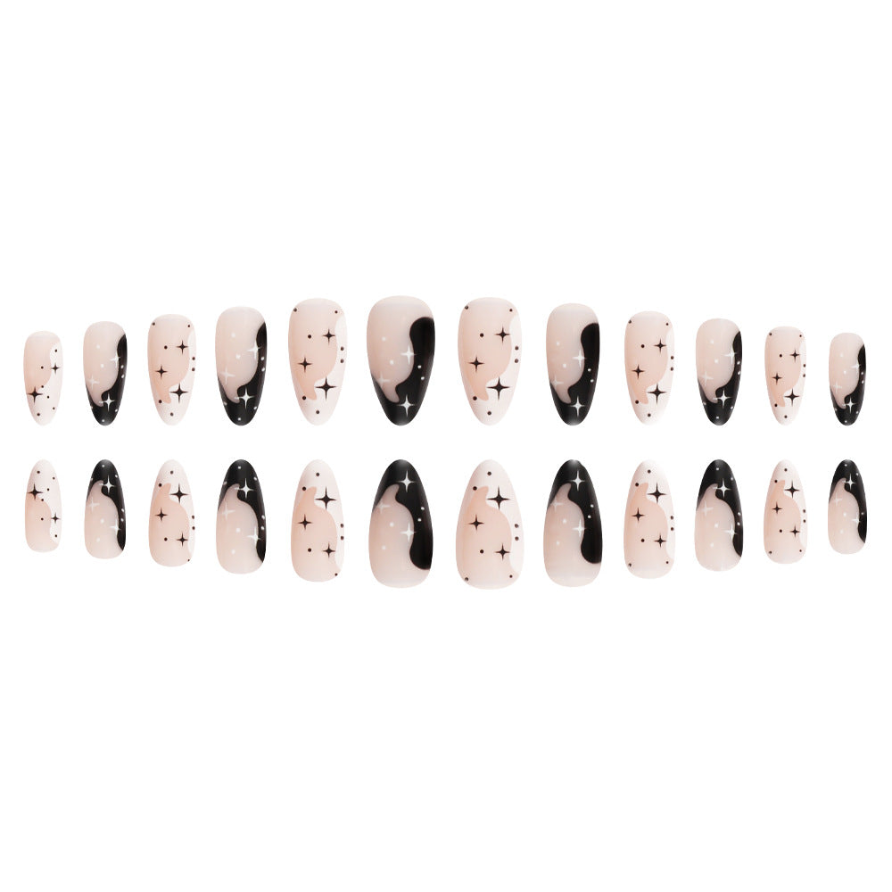 Artistic Galaxy-Themed Press-On Nail Art Kalsten
