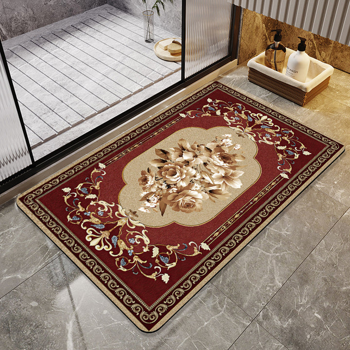 Floral Art Bathroom Mat Kalsten
