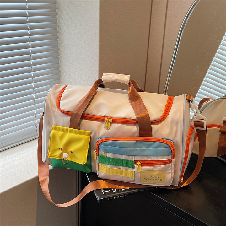 Colorful Multi-Pocket Travel Duffle Bag