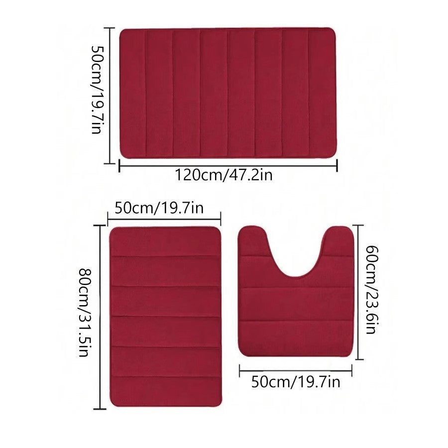 Non-Slip Bathroom Mat Set for Home Use