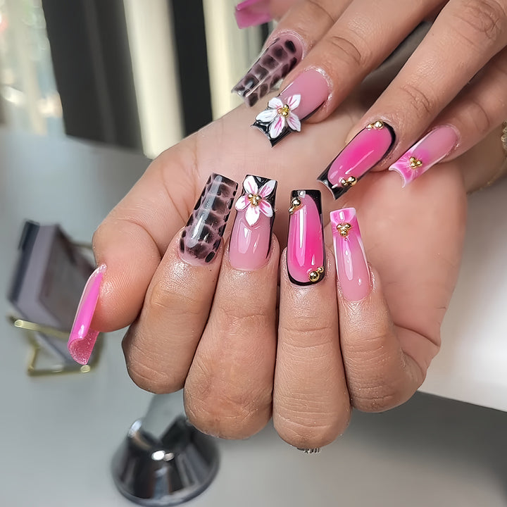 Artistic Floral Press-On Nail Extensions Kalsten 1787913978