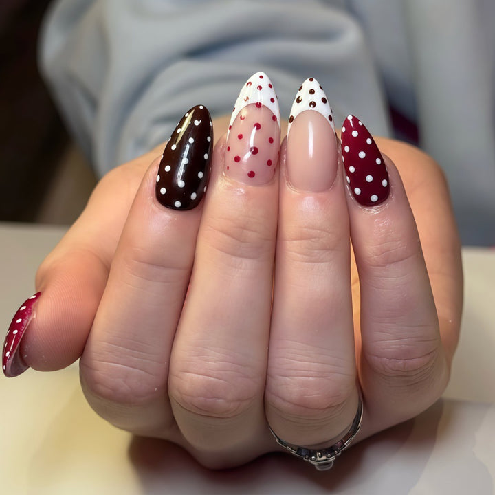 Creative Art Nails in Modern Polka Dot Design Kalsten