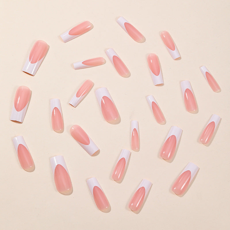 Elegant French Tip Nail Art Extensions Kalsten