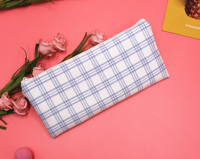 Stylish Plaid Pencil Case Kalsten