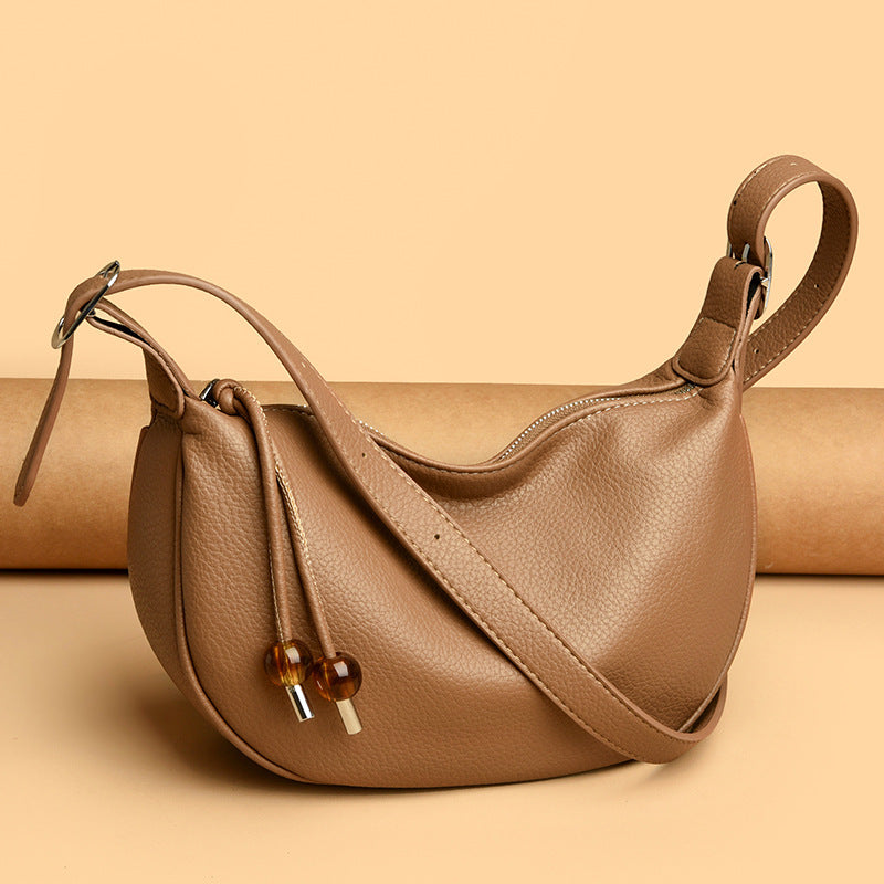 Casual Textured Leather Sling Bag Kalsten