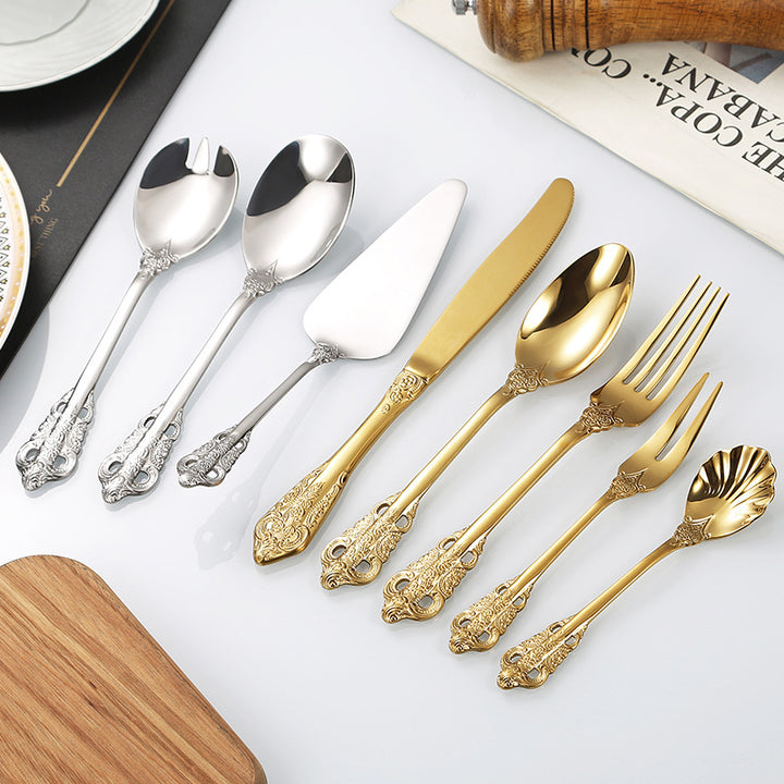 Elegant fish fork with artistic handle design Kalsten