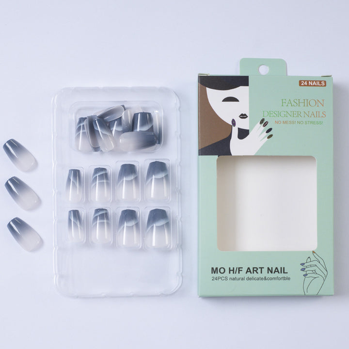 Elegant Artificial Nails with Transparent Gradient Kalsten