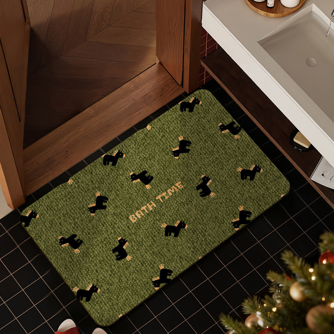 Playful Animal-Themed Bath Mat Kalsten