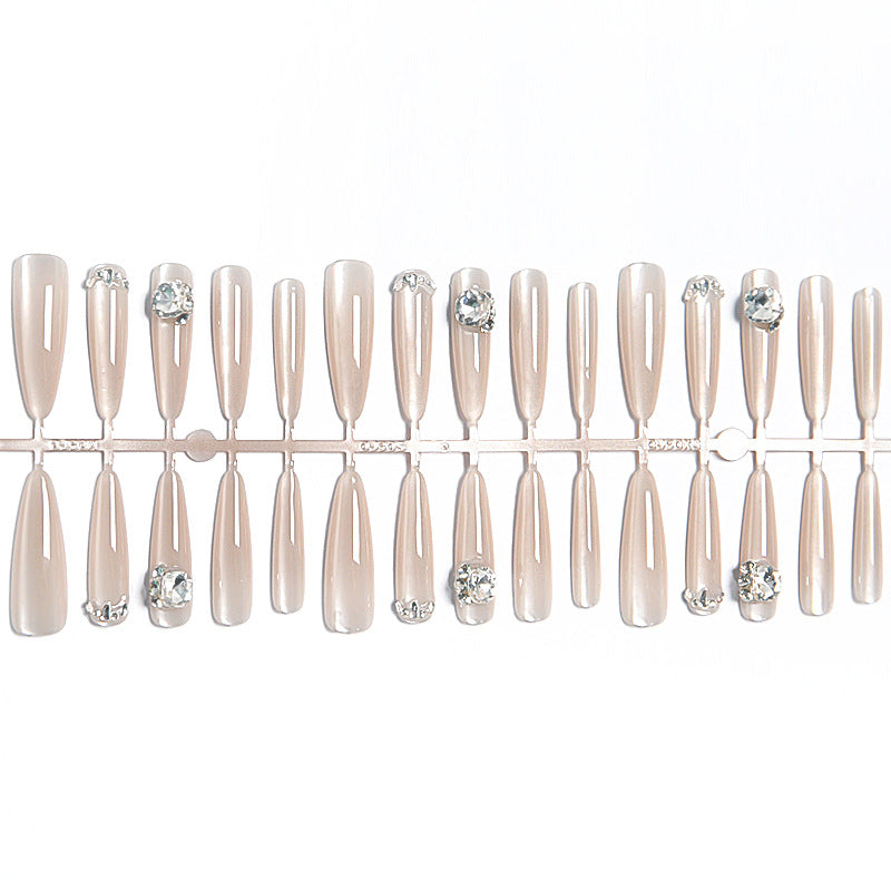 Acrylic nail set with glitter design and elegant 3D applications Kalsten