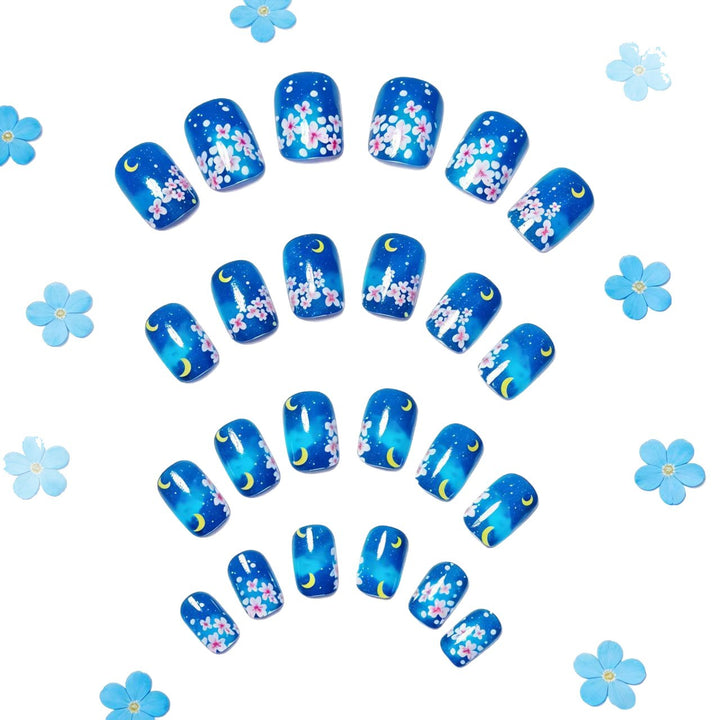 Artificial nail set with floral designs Kalsten