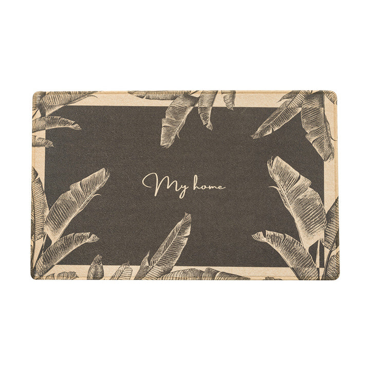 Decorative Floral Print Door Mat