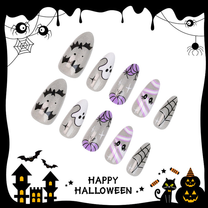 Artificial nail set with spooky Halloween designs Kalsten