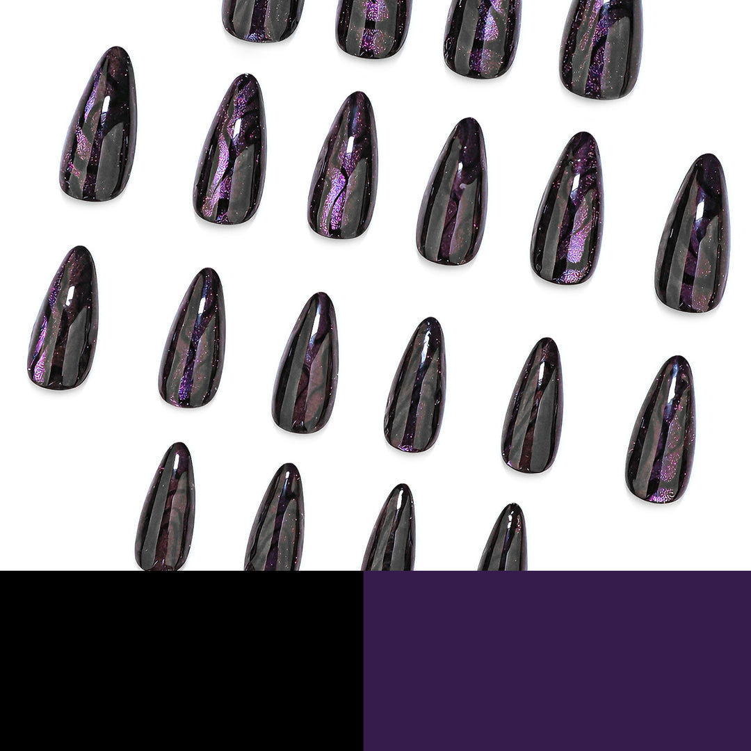 Glamorous artificial nails with sparkling accents Kalsten