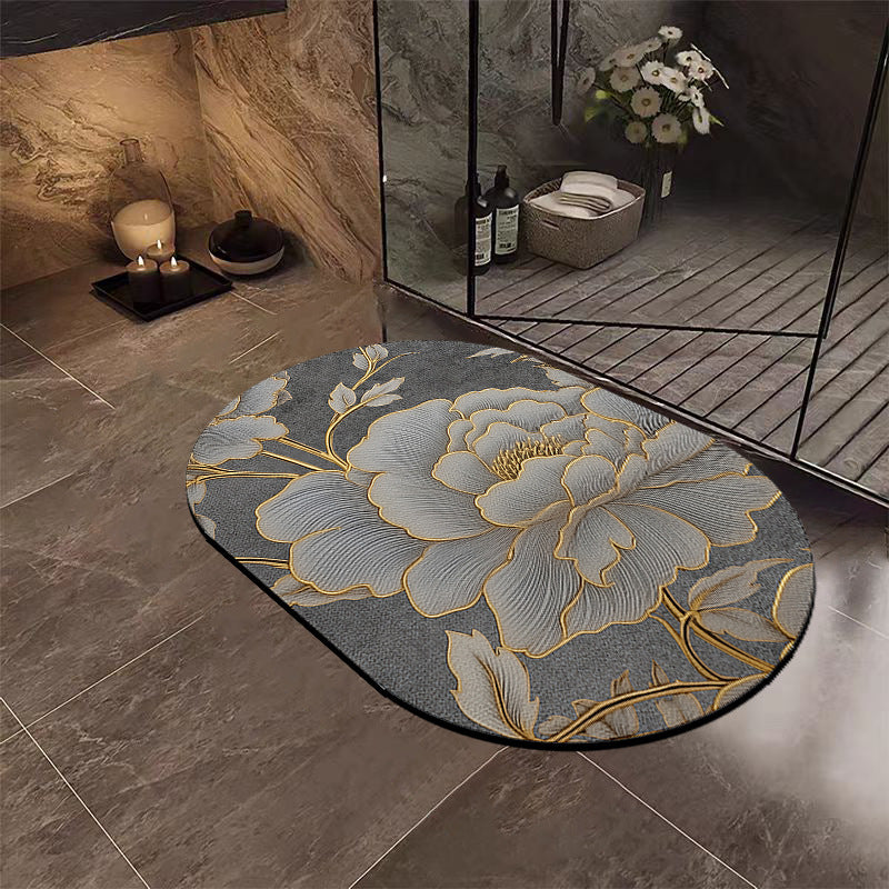 Elegant Floral Design Area Mat
