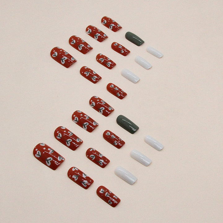 Artistic Heart Design Press-On Nail Tips Kalsten