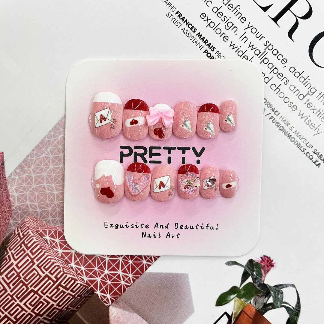 Artistic 3D Decorated Press-On Nail Set Kalsten