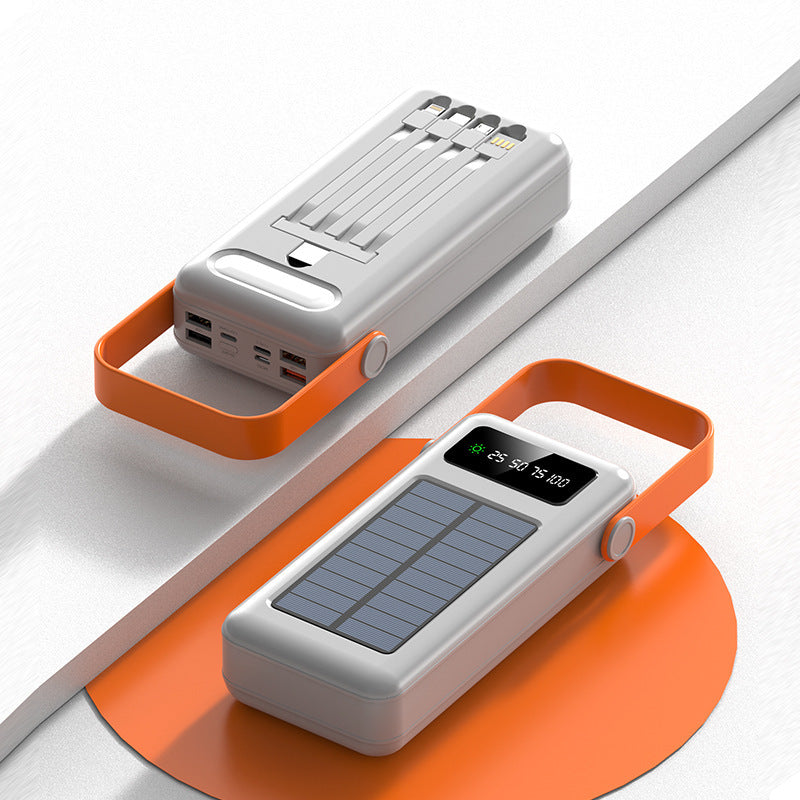 Multifunctional Solar Powerbank with Integrated Charging Cables Kalsten