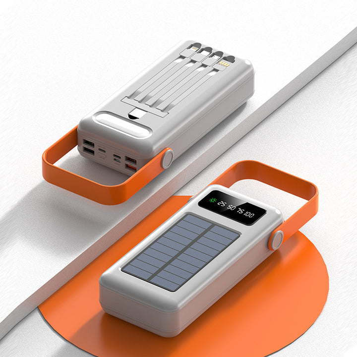 Solar Powerbank with Integrated Cable Management by Kalsten