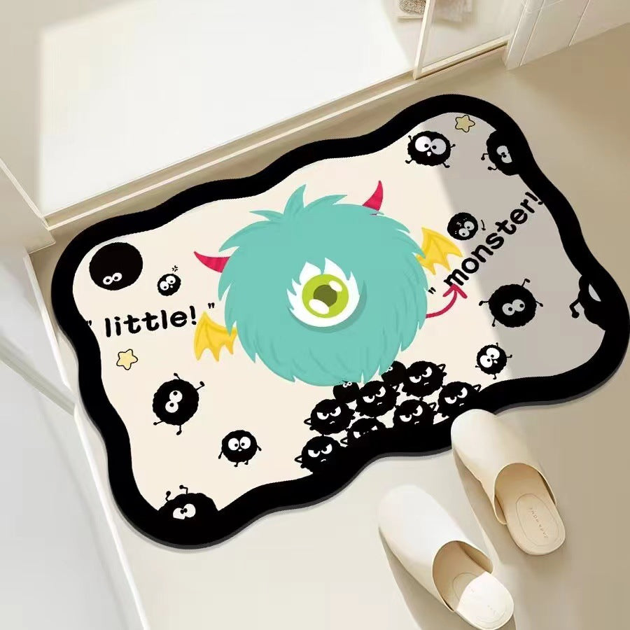 Playful Monster-Themed Bath Mat Kalsten