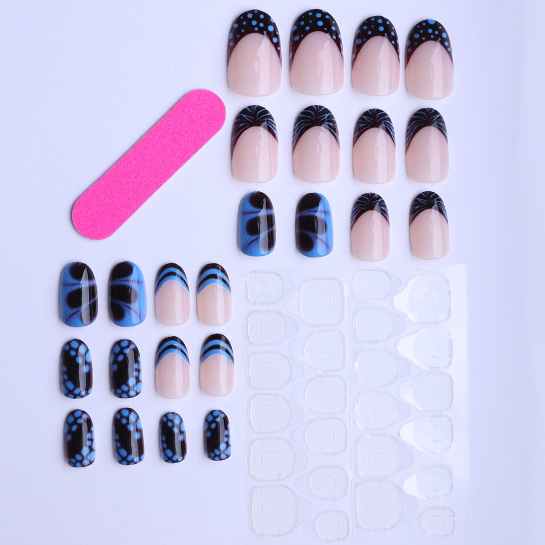 Artificial nails with modern geometric design Kalsten