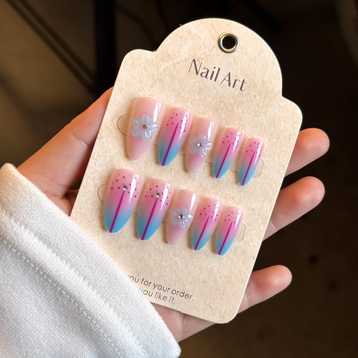 Artistic Floral-Embellished Press-On Nail Collection Kalsten