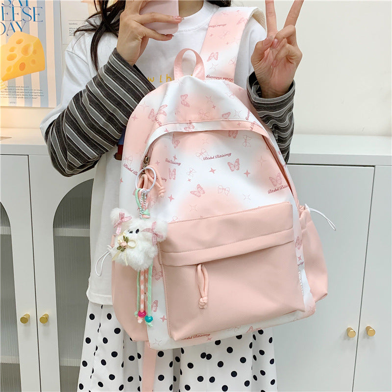 Butterfly Print Backpack Kalsten